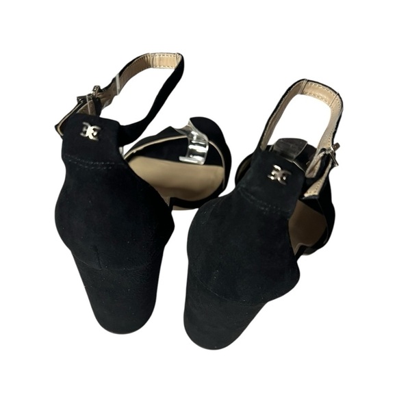 🌻NEW NWOT Sam Edelman Black Suede Leather "Yaro" Block Heel Sandals Size 10 - Picture 3 of 11